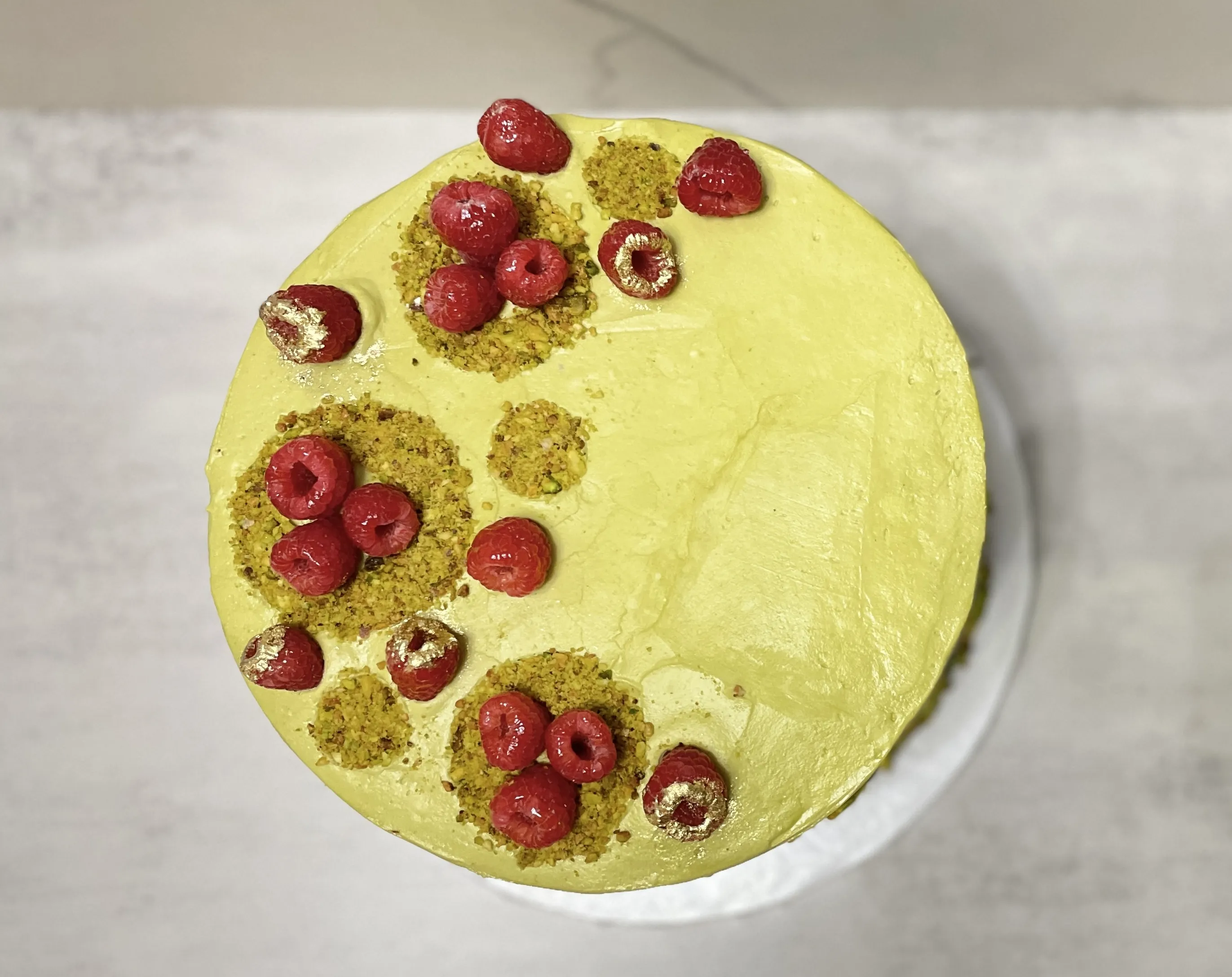 Pistachio Raspberry Cake - Signature cake by Chattal Bakery